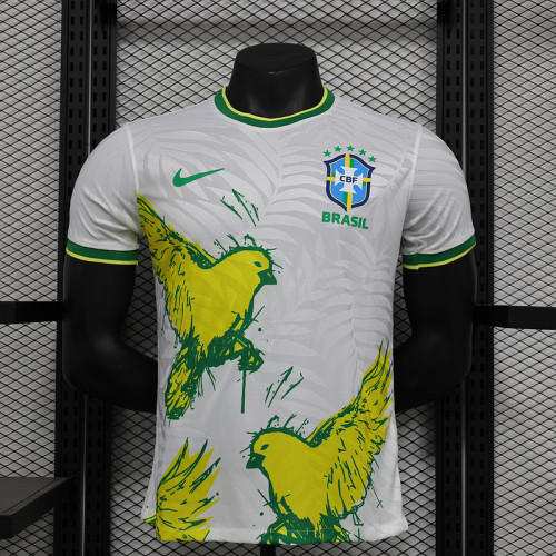 2024-25 Brazil white dove of peace player version(The player version is more slim fit, it is recommended to buy one size larger)