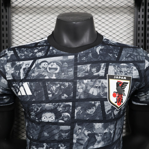 2024-25 Japan black cartoon player version (The player version is more slim fit, it is recommended to buy one size larger)