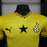 2024-25 Ghana yellow player version (The player version is more slim fit, it is recommended to buy one size larger)