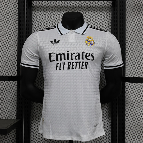 2024-25 Real Madrid White player version(The player version is more slim fit, it is recommended to buy one size larger)