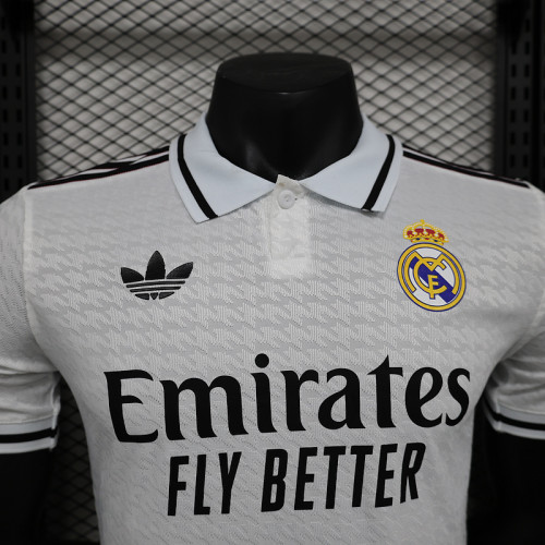 2024-25 Real Madrid White player version(The player version is more slim fit, it is recommended to buy one size larger)