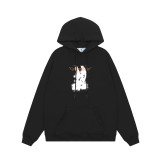 F050 European version S-XL OFF WHITE hooded sweatshirt