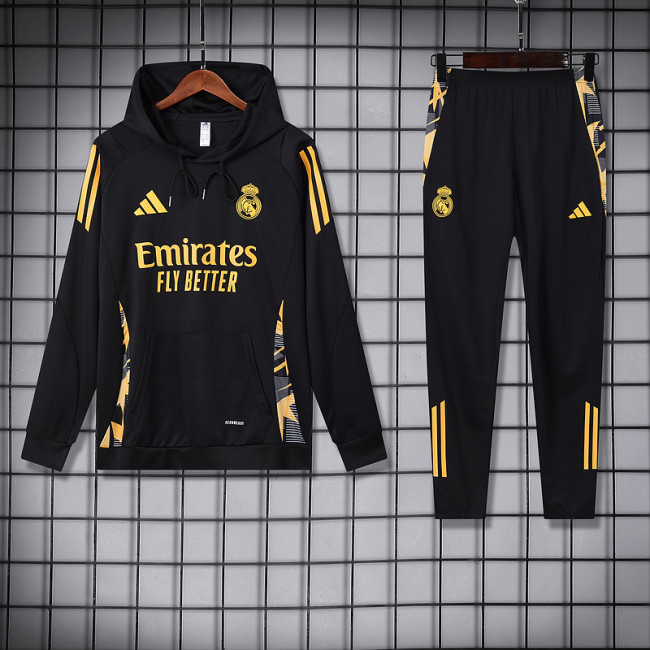 2024-25 Real Madrid black hoodie suit