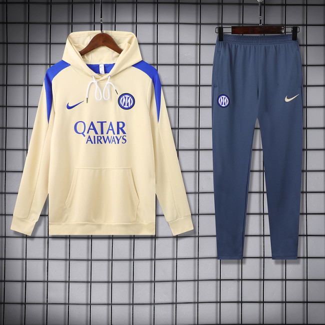 2024-25 Inter Milan yellow hoodie suit