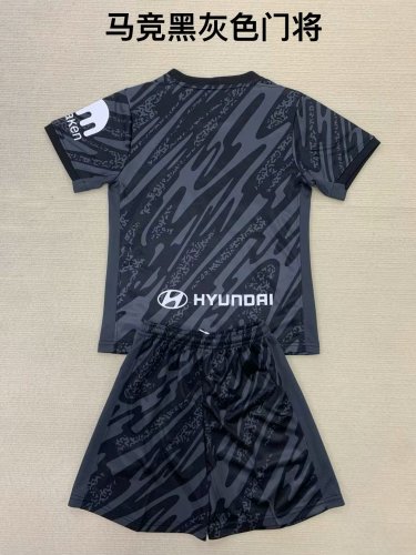 Atletico Madrid 2024-25 black gk kids kits