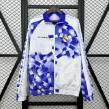 2024-25 Real Madrid blue and white revisible windbreaker