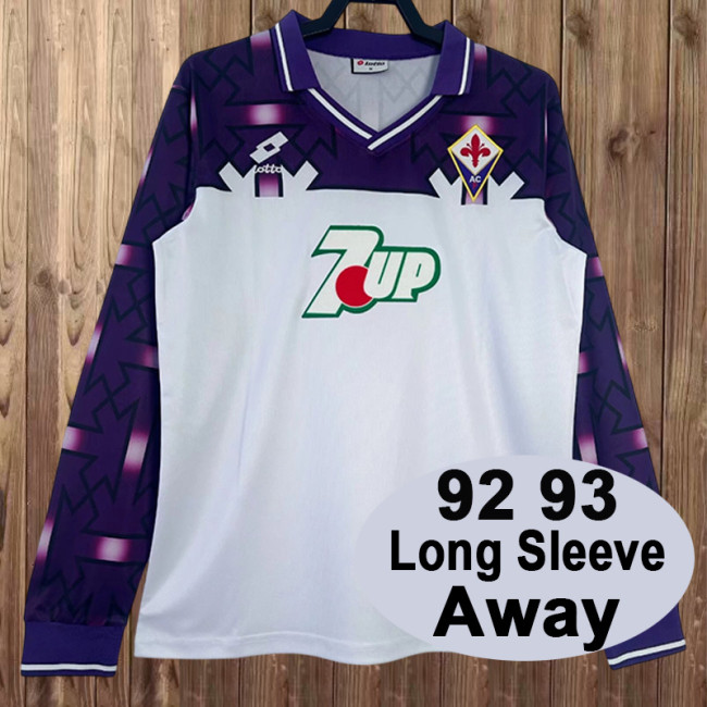1992-93 Fiorentina away long sleeve retro jersey