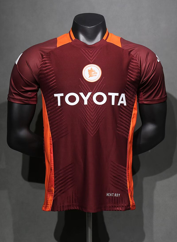 ROMA 2024-25 red player version training(The player version is more slim fit, it is recommended to buy one size larger)