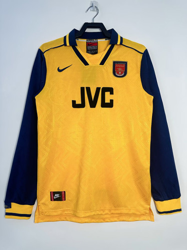 arsenal 1996-97 yellow away long sleeves