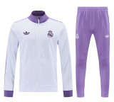 2025-26 Real Madrid whtie and purple jacket suit