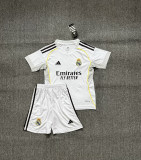 2025-26 Real Madrid home kids kit