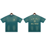 2253 *AMIRI Logo patch applique washed distressed T-shirt