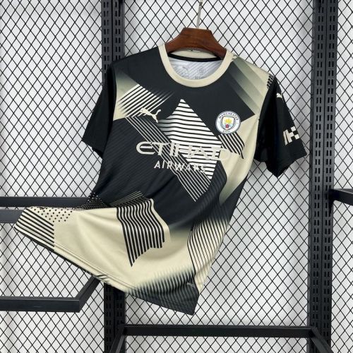 2025-26 Manchester City Black and yellow concept version Jersey