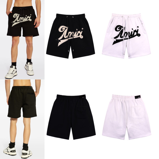 8651*AMIRI logo knitted embroidered sports shorts