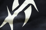 786* Hell Star washed and splashed ink distressed casual shorts