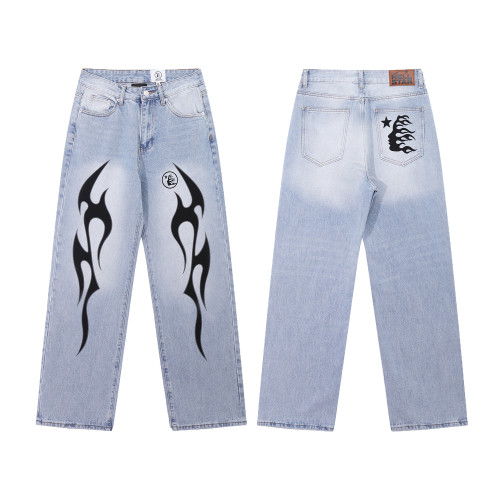 D03* New hot trendy Hellstar washed blue jeans