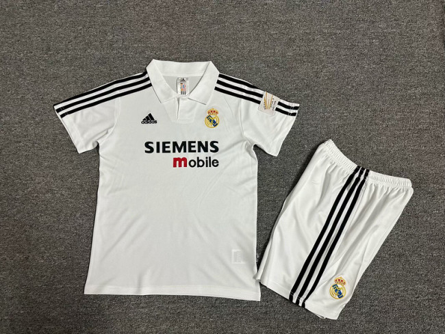 2002-03 Real Madrid home retro kids kit