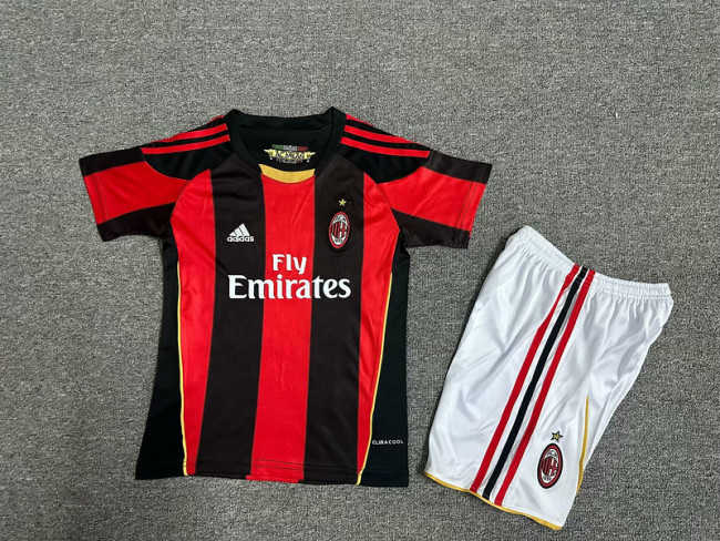 2010-11 ac milan home retro kids kit