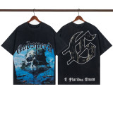 G31* washed black GOD SPEED high weight 270g T-shirt