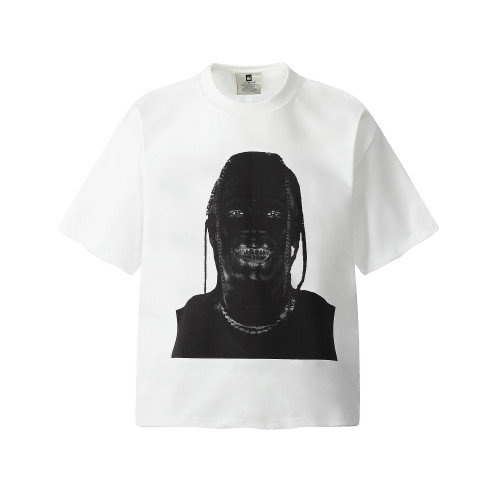 Travis Scott co-branded Utopia Tour thriller portrait digital direct printing printed retro short-sleeved T-shirt