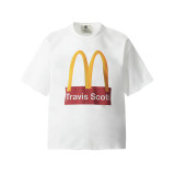 Travis Scott x McDonald`s joint M letter digital direct printing short-sleeved T-shirt