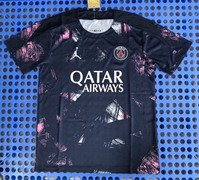 paris saint germain 2024-25 navy blue pre-training suit