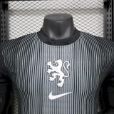 2025-26 Netherlands black player versionPrinted Jersey (The player version is more slim fit, it is recommended to buy one size larger)