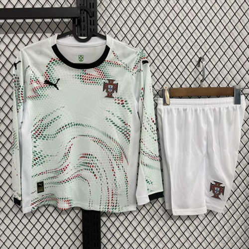 2025-26 Portugal away long sleeve kids kit