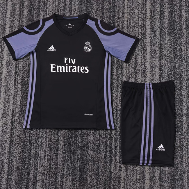 2016-17 real madrid third away retro kids kit
