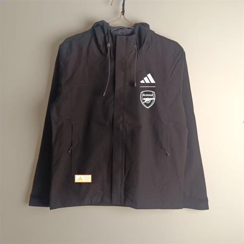 2025-26 arsenal black windbreaker