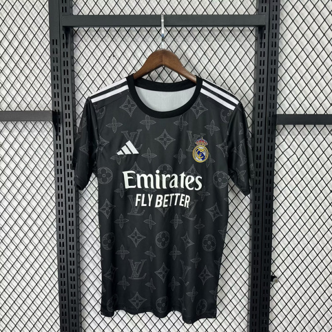2025-26 Real Madrid black VS LV Special jersey