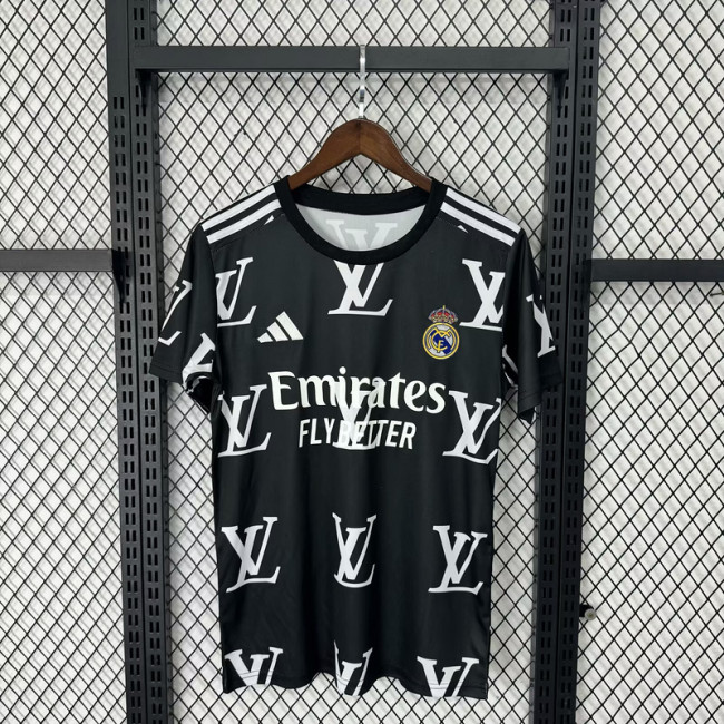 2025-26 Real Madrid black VS LV Special jersey