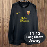 2011-12 Barcelona away retro long sleeve jersey