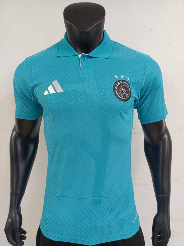 2025-26 Ajax blue player version POLO(The player version is more slim fit, it is recommended to buy one size larger)