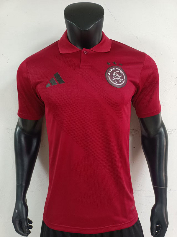 2025-26 Ajax red player version POLO(The player version is more slim fit, it is recommended to buy one size larger)