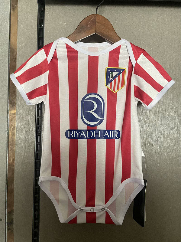 2025-26 Atletico Madrid home baby jersey