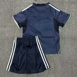 2025-26 Real Madrid away blue kids kit