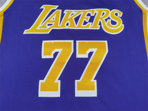 Lakers Purple No. 77 Doncic