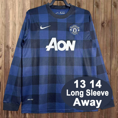 2013-14 Manchester United away retro long sleeve jersey