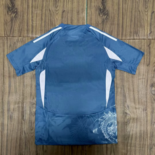 2025-26 Real Madrid blue dragon soccer jersey