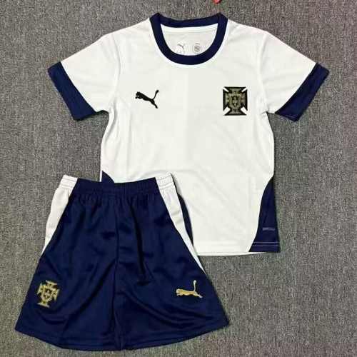 2025-26 Portugal(Women's soccer team) White Training Wear Kids Kit