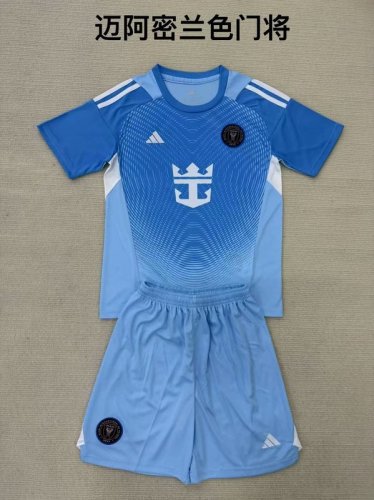 2025-26 Miami blue goalkeeper kids kit