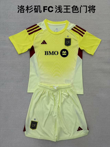 2025-26 Los Angeles FC yellow goalkeeper kids kit