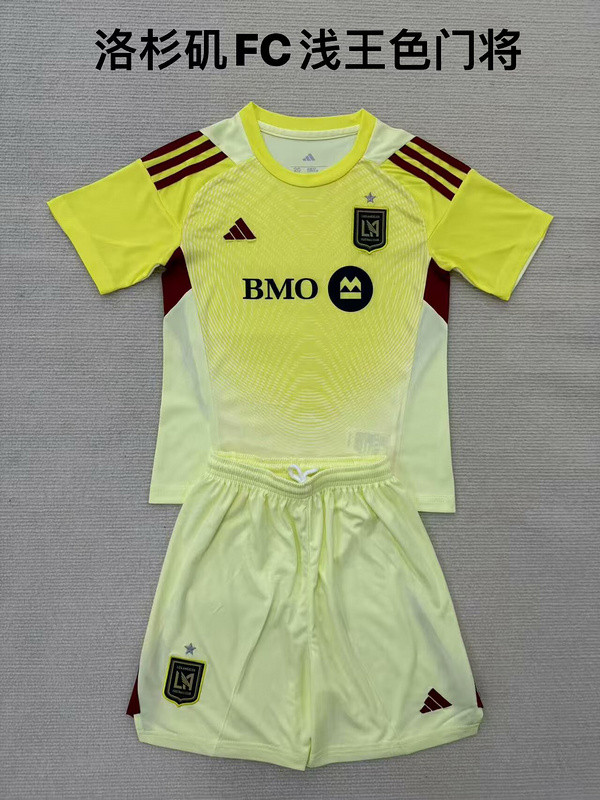 2025-26 Los Angeles FC yellow goalkeeper kids kit