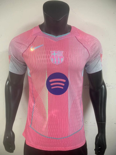 2025-26 Barcelona Pink special player version (The player version is more slim fit, it is recommended to buy one size larger)