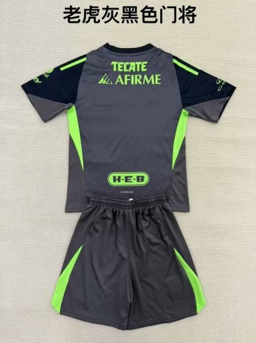 2025-26 Tigres black goalkeeper kids kit