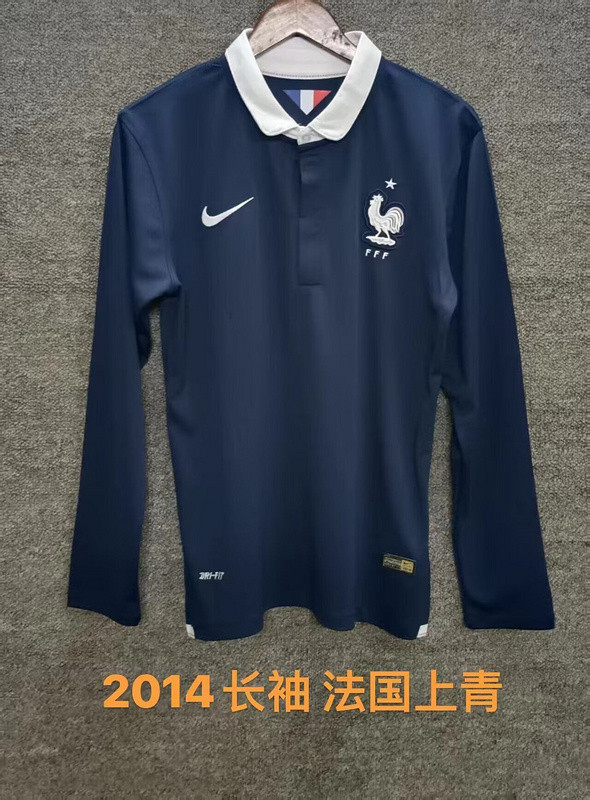 2014 France home long sleeve retro jersey