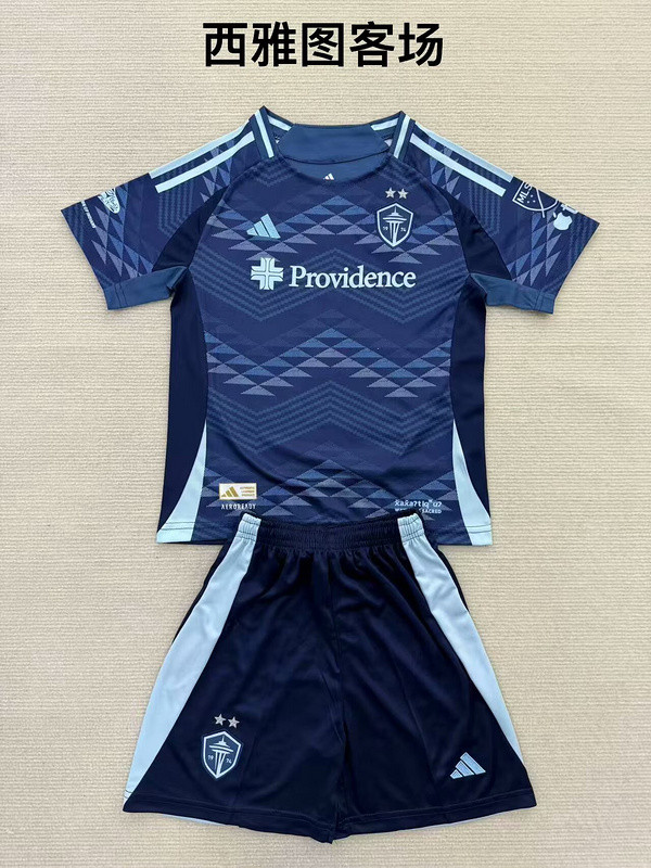 2025-26 Seattle Sounders home kids kit