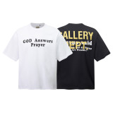 Gallery Dept's new God Answers Prayer slogan series printed short-sleeved double yarn pure cotton T-shirt casual Tee