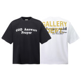 Gallery Dept's new God Answers Prayer slogan series printed short-sleeved double yarn pure cotton T-shirt casual Tee